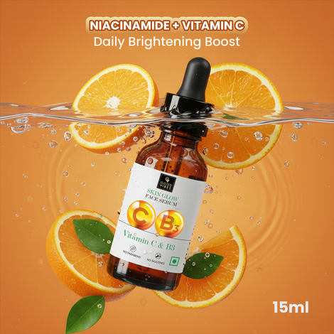 Buy Good Vibes Vitamin C & B3 (Niacinamide) Skin Glow Face Serum | Free 50% Product Extra| With Orange | Easy Absorption | No Parabens, No Silicones, No Sulphates, No Animal Testing (15 ml)-Purplle