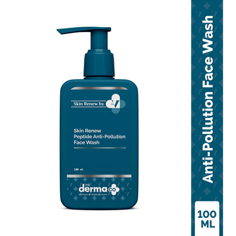 Buy The Derma Co. X Dr. V Skin Renew Peptide Anti-Pollution Face wash with Peptides & Niacinamide - 100 ml | Removes Pollution, Dirt & Impurities | Accelerates Skin Regeneration | Mild Exfoliation |Men & Women | For all Skin Types 100ml-Purplle