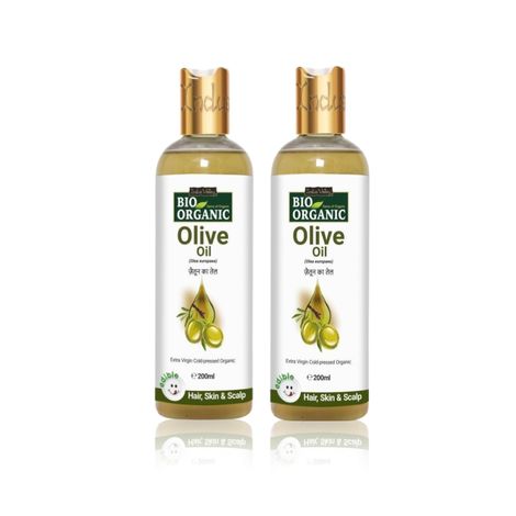 Buy Indus Valley Bio Organic Olive Massage Oil Multipurpose Benefits For Skin & Hair Pack of 2 (400 ml)-Purplle