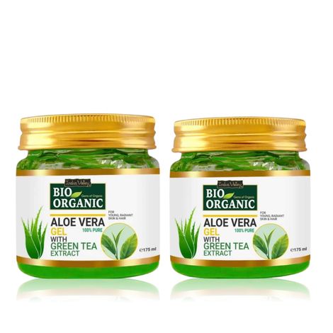 Buy Indus Valley 100% Bio Organic Aloe Vera Gel For Skin Acne, Scars, Dark spots Face & Hair Care (350 ml)-Purplle