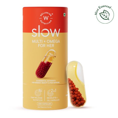 Buy Wellbeing Nutrition Slow | Multi for Her (60 Capsules)-Purplle