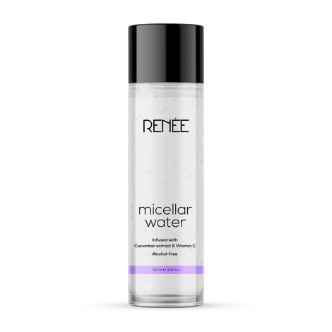 Buy RENEE Micellar Water- Effortless Makeup removal, Soothes, Hydrates, & rejuvenates the Skin, Infused with Vitamin C & Cucumber extract, Alcohol-free & paraben-free, Suitable for all skin types, 120 Ml-Purplle