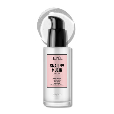 Buy RENEE Snail 99 Mucin Serum, Contains 99% Snail Mucin Filtrate, Soothes, Hydrates & Plumps the Skin, Helps Reduce Blemishes & Dark Spots, Diminishes Wrinkles & Fine Lines, Repairs Skin-Barrier, 50 Ml-Purplle