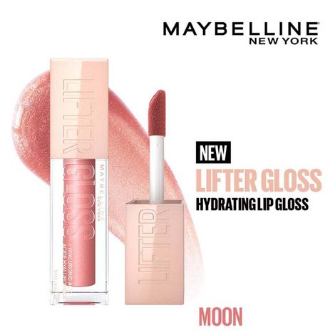 Buy Maybelline New York Lifter Gloss | Moisturizing, Tinted Lip Gloss With Hyaluronic Acid, Moon, 5.4 ml-Purplle
