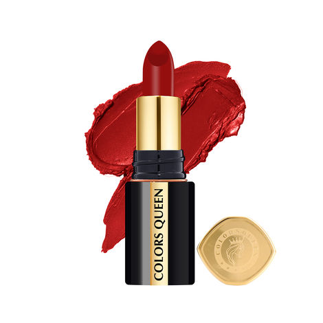Buy Colors Queen Luxury Matte Non Transfer, Highly Pigmented, Long Lasting Lipstick 4 gm - Hot Red (Shade - 01)-Purplle