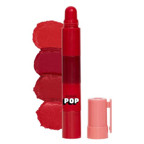 Buy SUGAR POP 4 in 1 Lip Twist - 02 Rouge Delight| Multi-use Stackable Lipsticks for Women | Satin Matte Hydrating Formula | 6.4 gm-Purplle