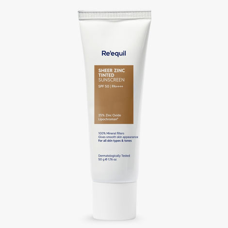 Buy Re'equil Sheer Zinc Tinted Mineral Sunscreen SPF 50 PA+++ 50 gm-Purplle