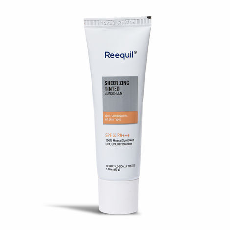 Buy Re'equil Sheer Zinc Tinted Mineral Sunscreen SPF 50 PA+++ 50 gm-Purplle