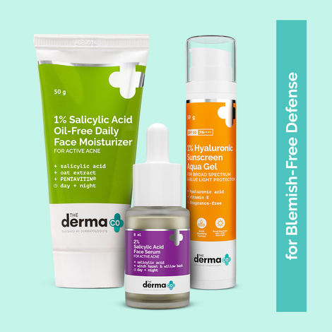 Buy The Derma Co. Radiant Skin Duo: Kojic Serum & Moisturizer + Hyaluronic Sunscreen for Complete Daily Care Combo of 3-Purplle