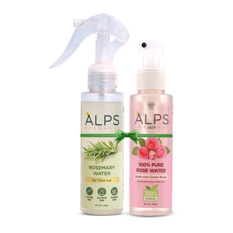 Buy Alps Goodness Refreshing Bestseller Duo - Set of 2 | Rosemary Water (100 ml) & 100% Pure Rose Water (100 ml) | Bestselling Sprays | Cooling & Refreshing |Hair Growth Expert |100% Natural Toner-Purplle