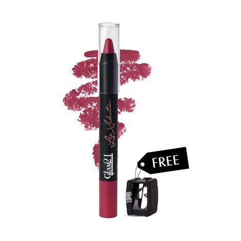 Buy Glam 21 Lip Seduction Non- Transfer Crayon Lipstick| Lightweight & Longlasting|Creamy Matte Formula - 2.8 gm|Dark Violet|17-Purplle