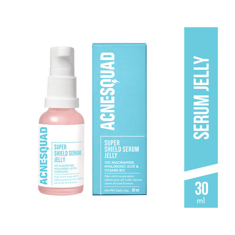 Buy Acne Squad Pore Minimising Super Shield Serum Jelly with 10% Niacinamide 30 ml-Purplle