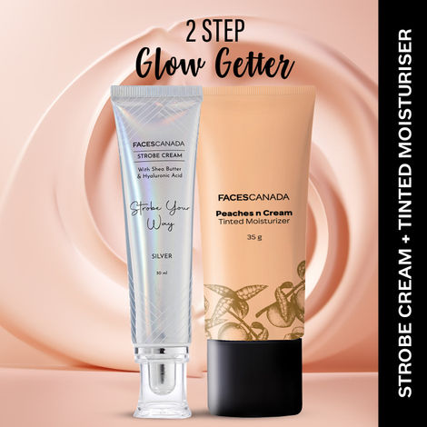 Buy FACES CANADA Silver Strobe Cream (30 ml) and Peaches N Cream Tinted Moisturizer (35g)-Purplle