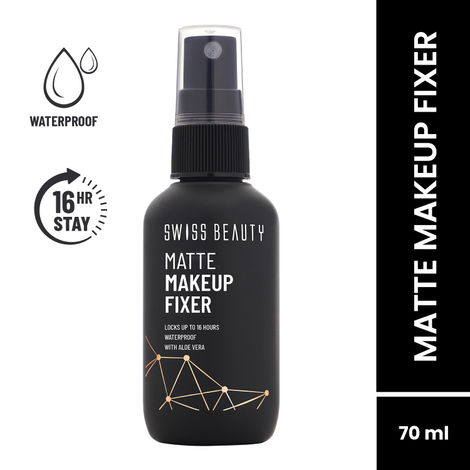 Buy Swiss Beauty Matte Makeup Fixer Spray | Long lasting , Waterproof Setting Spray | Enriched with Vitamin E and Aloevera | Keeps Makeup Intact for 16 Hours , Refreshes skin-Purplle