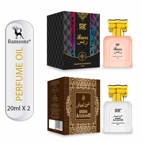 Buy Ramsons Perfumes SRF Raees & OUDH Afghano Concentrated Perfume Oil (Attar) Combo - 40ml Pack of 2-Purplle