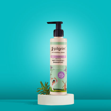 Buy Pilgrim Spanish Rosemary & Biotin Anti Hairfall Shampoo for Reducing Hair Loss & Breakage | Upto 95% stronger hairs | Suitable for all hair types | For Men & Women 200 ml-Purplle