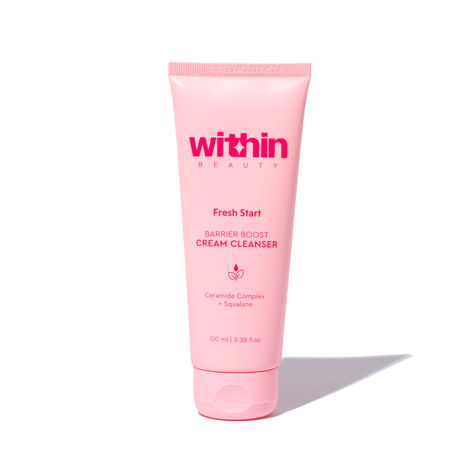 Buy Within Beauty Fresh Start Barrier Boost Cream Face Cleanser | Deep Cleanses Without Over-Drying | Hydrates, Nourishes Skin | For Normal to Dry Skin | Ceramide Complex + Squalane + Moringa Oil | 100 ml-Purplle
