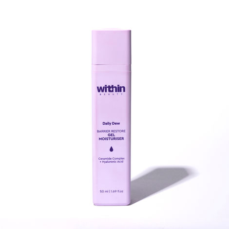 Buy Within Beauty Daily Dew Barrier Restore Gel Moisturizer for Oily & Sensitive Skin | 72 Hours Moisturisation | Infused with Ceramides & Hyaluronic Acid | 50 ml-Purplle