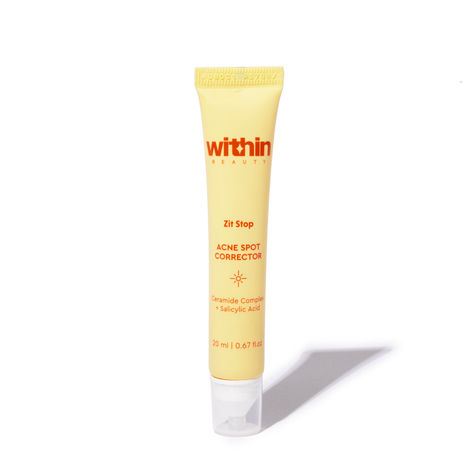 Buy Within Beauty Zit Stop Acne Spot Corrector | Ceramide Complex + Salicylic Acid + Tea Tree Oil | Reduces Breakouts, Acne Marks | Reduces Redness, Inflammation | For All Skin Types | 20 ml-Purplle