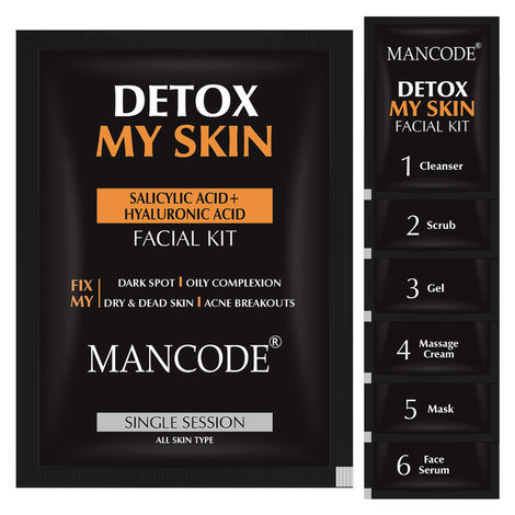 Buy Mancode Detox My Skin Facial Kit for men 58 gm-Purplle