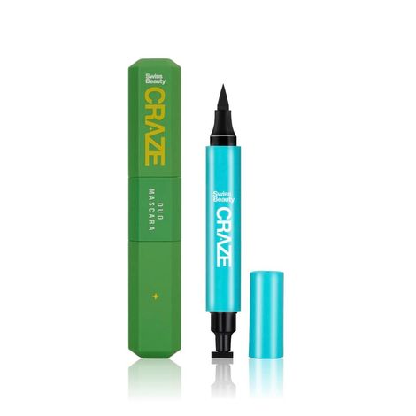Buy Swiss Beauty Craze Eye Kit (Duo Mascara + Eyeliner and Stamp Duo) Combo of 2-Purplle