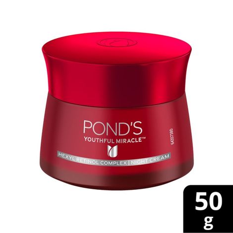 Buy Ponds Youthful Miracle Hexyl Retinol Complex, Renew & Repair Night Cream 50 gm-Purplle
