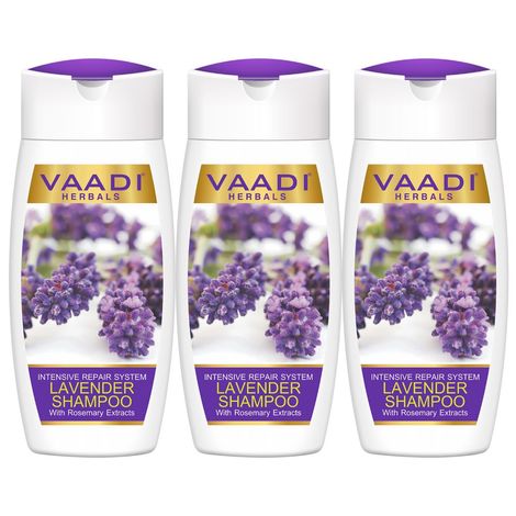 Buy Vaadi Herbals Lavender Intensive Repair Shampoo with Rosemary Extract (110 ml x 3)-Purplle