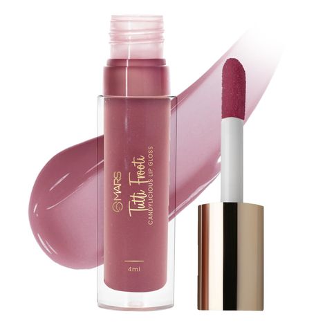 Buy MARS Candylicious Sheer Lip Gloss for Women | Hydrating & High Shine | Lightweight | Non-Sticky | Enriched with Vitamin-E, Hyaluronic Acid & Avocado Ester (4 ml) (02-TUTTI FROOTI)-Purplle