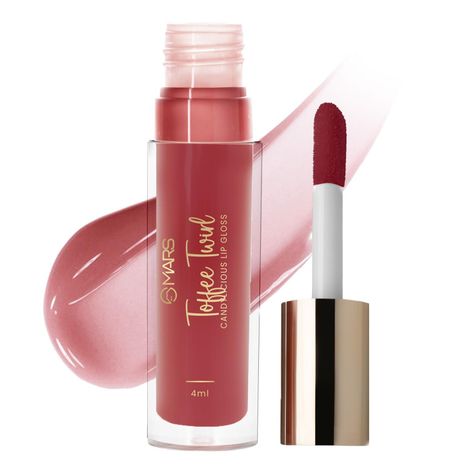Buy MARS Candylicious Sheer Lip Gloss for Women | Hydrating & High Shine | Lightweight | Non-Sticky | Enriched with Vitamin-E, Hyaluronic Acid & Avocado Ester (4 ml) (11-TOFFEE TWIRL)-Purplle