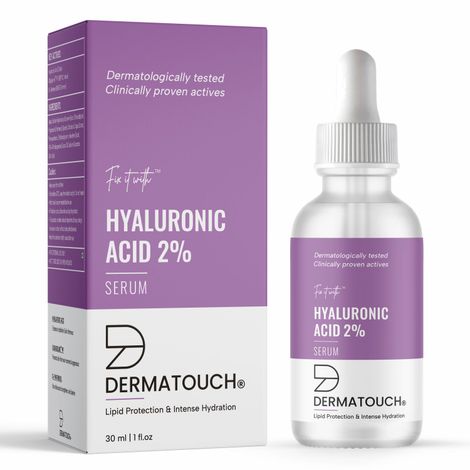 Buy DERMATOUCH Hyaluronic Acid 2% Serum | For intense Hydration, Glowing Skin | Specially for Dry Skin | For both Men & Women | 30 ml-Purplle