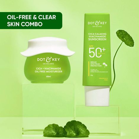 Buy Dot & Key CICA Acne Control & Sun Protect Skin Care Combo - Moisturizer & Sunscreen 110 gms-Purplle