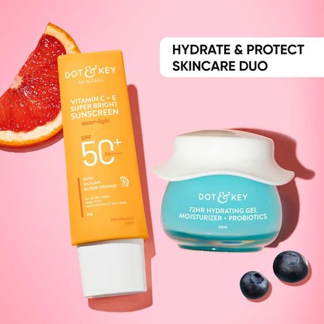 Buy Dot & Key Skin Care Combo with Gel Moisturizer & Vitamin C Sunscreen - 110 gms-Purplle