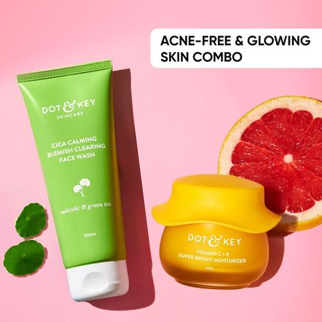 Buy Dot & Key Skin Care Combo with Gel Moisturizer & CICA Face Wash - 160 gms-Purplle