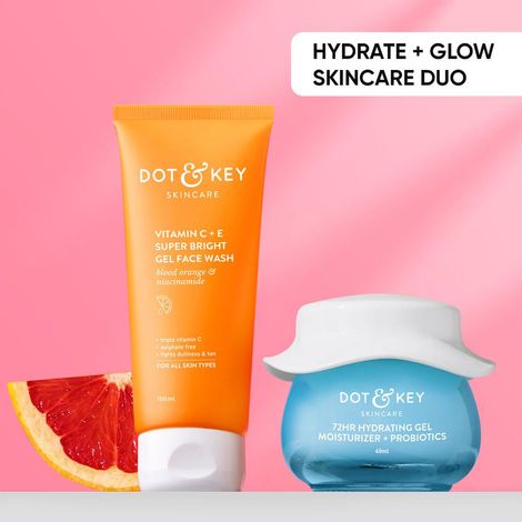 Buy Dot & Key Skin Care Combo with Gel Moisturizer & Vitamin C Face Wash - 160 gms-Purplle