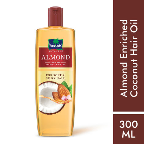 Buy Parachute Advansed Almond enriched Coconut Hair Oil| Almond Hair Oil| Superfoods’ Love| Soft & Silky Hair| (300 ml)-Purplle