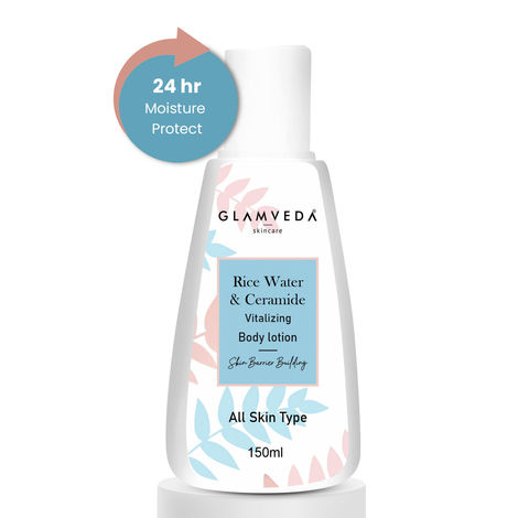 Buy Glamveda Korean Glass Skin Rice & Ceramide Vitalizing Body Lotion For Skin Barrier Building, Protecting & Nourishing | All Skin Types | 150 ml-Purplle