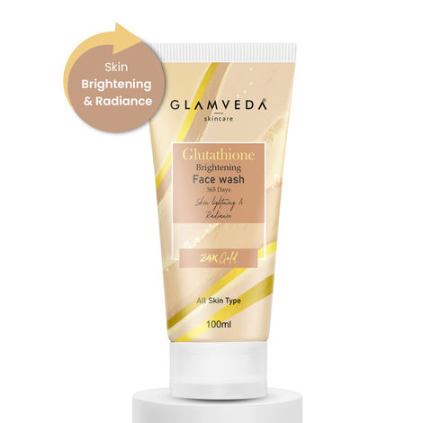 Buy Glamveda Glutathione 24 k Gold Face Wash Reduce Dark spots & Pigmentation, Lightens skin Complexion| For All Skin types | 100 ml-Purplle