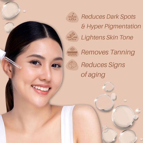 Glamveda Glutathione Skin Perfecting Face Serum with 2% ww Glycolic acid,  1% ww Salicylic acid for Glowing Skin | Brightening and Lightening Serum
