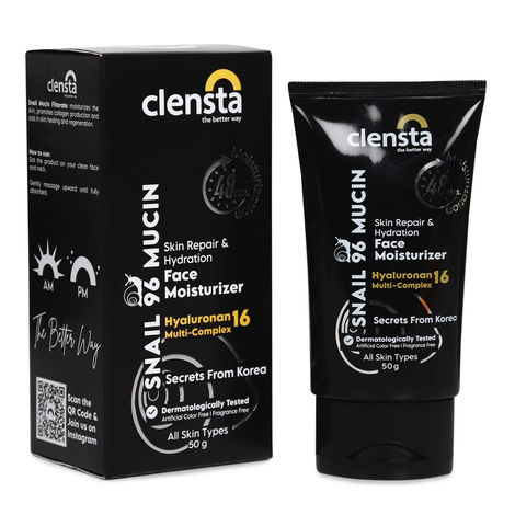 Buy Clensta Snail 96 Mucin Skin Repair Face Moisturizer with 48 Hours Moisturization | Korean Skincare | 96% Active Snail Secretion Filtrate | For Skin Repair & Hydration | For Women & Men All Skin Types | 50 gm-Purplle