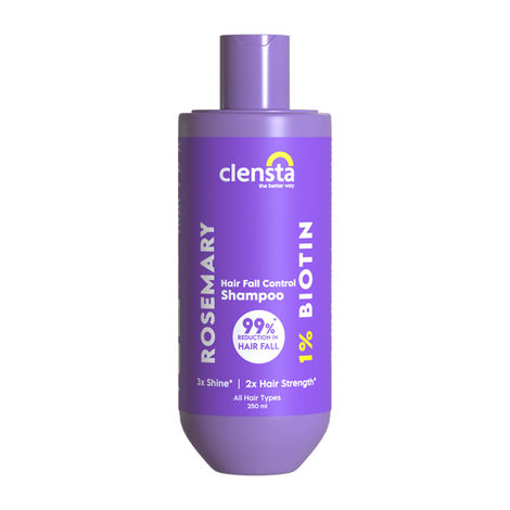 Buy Clensta Rosemary Hair Fall Control Shampoo with Biotin for Reducing Hair Loss, Breakage & Daily use |All Hair Types | Men & Women | Sulfate & Paraben Free 250 ml-Purplle