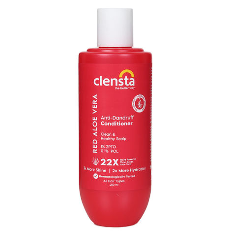 Buy Clensta Red Aloe Vera Anti-Dandruff Conditioner With Zpto & Red Aloe Vera For Reduces Dandruff, Strengthens Hair & Hydrates |Daily Use |All Hair Types | Men & Women 250 ml-Purplle