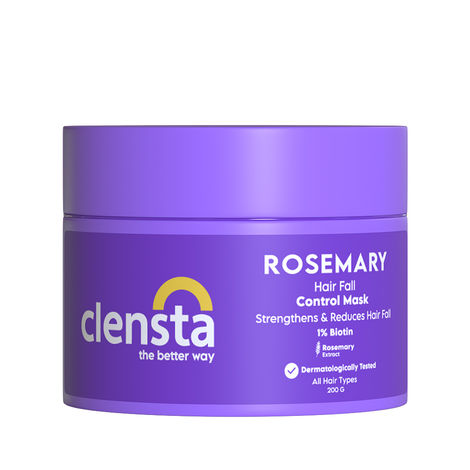 Buy Clensta Rosemary Hair Fall Control Mask With Biotin For Reducing Hair fall, Dandruff, Strengthens Hair & Daily use |All Hair Types | Men & Women | Sulfate & Paraben Free 200 gm-Purplle