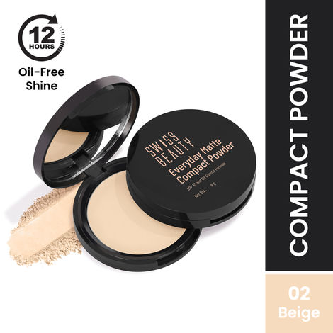Buy Swiss Beauty Everyday Matte Compact with SPF 10- 2 Beige 9 gm-Purplle