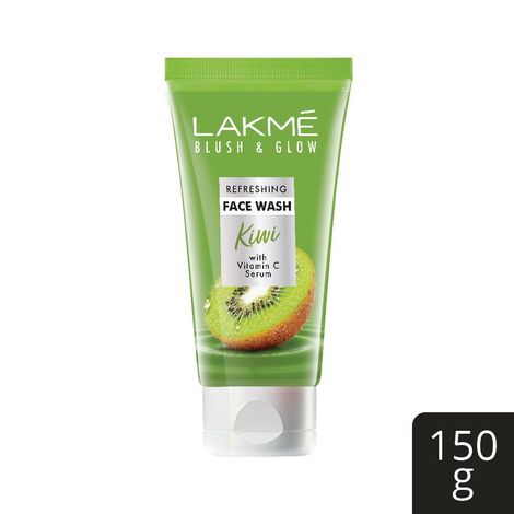 Buy Lakme Blush & Glow Refreshing Face Wash with Vitamin C Serum and Kiwi Fruit Extracts, 150gm-Purplle