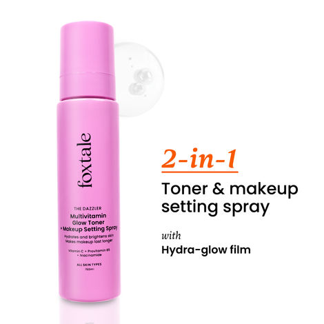 Buy Foxtale The Dazzler Multivitamin Glow Toner + Makeup Setting Spray With Vitamin C + Provitamin B5 + Niacinamide (150 ml)-Purplle