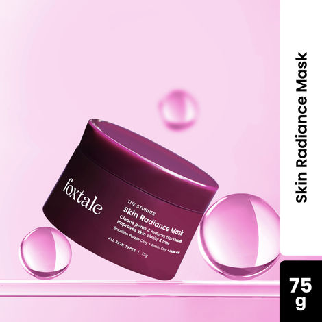 Buy Foxtale Skin Radiance Mask, With Lactic Acid, Brazilian Purple Clay And Kaolin Clay for Instant Brightness and Tighten Pores, 75 gm-Purplle