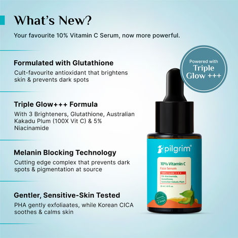Pilgrim 10% Vitamin C Face Serum For Daily Brightness (30 Ml)