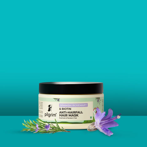 Buy Pilgrim Spanish Rosemary Anti Hairfall Hair Mask, 200 gm with Biotin For Reducing Hair fall & Strengthens Hair-Purplle
