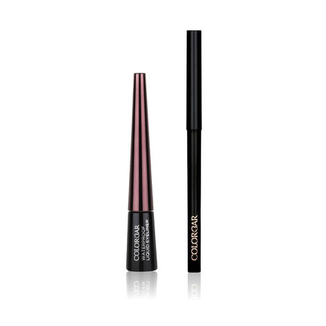 Buy Colorbar All eyes on you Intensely Rich Kajal - Dreamy Black 0.3g + Precision Waterproof Liquid Eyeliner (2.5 ml)-Purplle