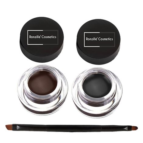 Buy Ronzille Gel Kajal Black and Brown Pack of 2-Purplle